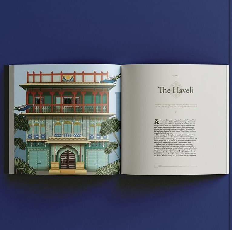 The Haveli, illustrated chapter opener spread